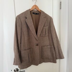 Ralph Lauren Tan Checkered Blazer